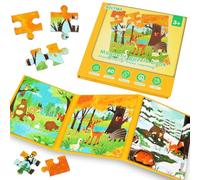Magnetic Jigsaw Puzzles for Kids 3-5,(3 * 20PCS),Spring/Autumn/Winter 3-in-1 Puzzles Presents for 3+ Year Olds Boys and Girls, 3 4 5 Years Old Kid Gifts, Toddler Plane Travel Activities for Children