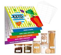 Magnetic Keto Food Cheat Sheet, Ketogenic Food Guide Booklet with 72 Removable Blank Labels Weight Loss Planning Tool Low Carb Meal Plan Recipe Guide Keto Diet for Beginning