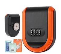 Magnetic Key Holder Under Car with Combination Lock, Hide a Key Box Waterproof Outdoor, Car Key Holder Magnetic Key Box with Strong Magnet (Orange)