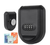 Magnetic Key Box with Combination Lock, Car Key Lock Box with Strong Magnet to Hide Spare Keys Indoors, Outdoors, Magnetic Key Holder for Under Car (Black)