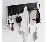 Magnetic Key Holder Wall Mount, Magnetic Key Rack Hanger with 6 Hooks for Metal Front Door, Magnetic Utensil Holder for Fridge, Strong Magnet Hanger Hook for Hanging Purse Kitchen Grill Tools Coat