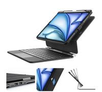 Magnetic Keyboard Case Built-in USB Hub for iPad Air 11 & Pro 11, Black | Smart Connector, USB Hub, Backlit Precision Trackpad, Detachable Back Case. For iPad Air 5/4th,M4/M3/M2& iPad Pro 11 4/3/2/1