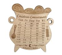 Magnetic Kitchen Conversion Chart - Food Measurement Guide, Multi-Functional Cooking Conversion Chart | Compact Wooden Kitchen Labels Conversion Wall Decals, Recipe Baking Tools, Temperature Guide