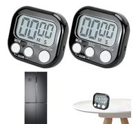 Magnetic Kitchen Timer 2Pack Digital Countdown Timer for CookingBaking Strong Magnet Easy to Use Loud Alarm Compact Kitchen Timer for Home Classroom Office Meal Prep