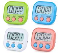 Magnetic Kitchen Timer Clock, Minute Cooking Timer,Digital Minute Countdown Timer,4 Color Magnetic Alarm Clock for Kitchen Cooking Classroom Gym Study Teeth Cleaning Kids Children (Blue)