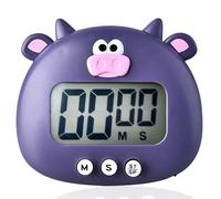 Magnetic Kitchen Timer Countdown Digital Electronic Cute Cartoon Animal Digital Kitchen Cooking Timer with ON Off Switches for Cooking Bake Egg Toothbrush Classroom Teacher