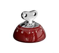 Magnetic Kitchen Timer No for battery Needed 70dB Loud Mechanical Alarm Clock with Strong Magnet for Fridge, White Red Green ABS for Cooking Baking Office(Red)