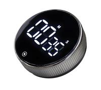 Magnetic Kitchen Timer with LED, Digital Display Smart Productivity Timer with Countdown and Countup Adjustable Volume for Home Classroom Cooking Fitness Baking Studying Teaching (Stylish Black)
