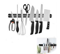 Magnetic Knife Holder Wall Mounted Strong Magnetic Strip Rack for Kitchen Utensils & Tools Stainless Steel Knife Storage Organizer with Neodymium Magnets Easy Install & Safe Design (33 cm)