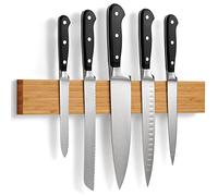 Magnetic Knife Rack in Bamboo with Extra-Strong Magnet - 40cm - Magnetic Knife Holder for Wall for Knives, Utensils and Tools - by LARHN