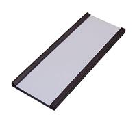 Beaverswood Magnetic PVC Label Holder (Clear) With White Card For Shelving and Racking H30mmxW80mm (Pack 100) - ML38