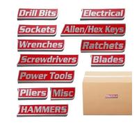 Magnetic Labels for Tool Box - 12 Pieces Strong Magnetic 3D Printed | Labels for Tool Drawers Organize for Organizing Garage Workshop Car
