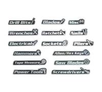 Magnetic Labels for Toolbox 15 Organisational Labels