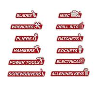 Magnetic Labels for Toolbox | Resin Labels for Organizing Drawers - Magnetic for Tool Drawers, for Organization Garage Workshop Cabinets Household Mechanic