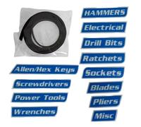 Magnetic Labels Tool Box, 12 Pieces Removable Organization Labels - Toolbox Stickers - for Drawers, Cabinets, Metal Surfaces
