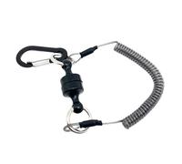 Magnetic Landing Net Holder - Fishing Net Return System with Strong Magnet for Secure Hold When Fly Fishing | Robust Net Holder + with Carabiner | Net Retraction for Quick Attachment and Easy