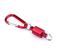 magnetic Landing Net Holder,ly Fishing Landing Net Magnetic Net Release Holder, Magnetic Landing Holder Fly Fishing Net Release Net Holder Carabiner Tackle(Red)