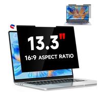 Magnetic Laptop Privacy Screen 13.3 Inch 16:9 - Removable Anti-Glare Blue Light Computer Privacy Filter Shield & Protector for 13.3'' Hp Acer Asus Lenovo Dell Thinkpad Monitor