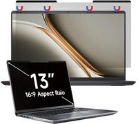 Magnetic Laptop Privacy Screen 13.3 inch for 16:9 Computer Monitor, 13" Removable Anti Blue Light Glare Filter Shield Compatible with Lenovo Hp Dell Acer Asus Thinkpad Envy Xps