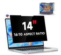 Magnetic Laptop Privacy Screen 14 inch for 16:10 Computer Monitor, 14" Removable Anti Glare Protector Blue Light Filter Shield Compatible with Lenovo Hp Dell Acer Asus Envy Xps