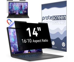 Magnetic Laptop Privacy Screen 14 Inch for 16:10 Computer Monitor, 14" Removable Anti Glare Protector Blue Light Filter Shield Film Compatible with Lenovo/Hp/Dell/Acer/Asus/Thinkpad/Envy/Xps/Toshiba