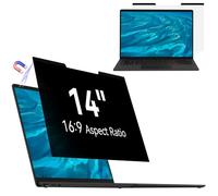 Magnetic Laptop Privacy Screen 14 inch for 16:9 Computer Monitor, 14" Removable Anti Blue Light Glare Filter Shield Compatible with Lenovo Hp Dell Acer Asus Thinkpad Envy Xps