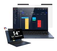 Magnetic Laptop Privacy Screen 14 Inch for 16:9 Computer Monitor, 14" Removable Anti Glare Protector Blue Light Filter Shield Film Compatible with Lenovo/Hp/Dell/Acer/Asus/Thinkpad/Envy/Xps/Toshiba