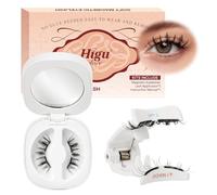Magnetic-Lashes Kit with Applicator, Higu clace Waterproof Magnetic Eyelashes No Glue Needed, Reusable Eye Lashes Magnetic with Mirror Easy to Wear for Beginner (SOFT C)
