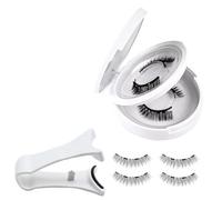 Magnetic Lashes - Reusable Faux Mink, Lightweight Comfortable Fit, Quick No Glue Application, Secure Four Magnet Hold System, Premium Eye Makeup Accessory, 4 Pair Black for Travel Dates Performances
