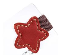 Magnetic Leather Book Marker,Magnetic Leather Book Marker,Clipboard Star Pointed Bookmark,Handmade Retro Magnet Book Page Holder,Book Marker Clip for Reader