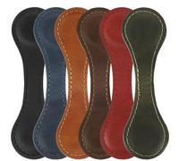 Magnetic Leather Bookmark Colorful Double Sided Book Marker Clip Magnet Books Marks for Mens Womens Adults Stationery Book Reading (6PCS)