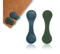 Magnetic Leather Bookmark, Handmade Leather Book Marks, Magnetic Page Marker Double Sided Book Marker, Magnetic Bookmarks Reader Gift, Magnetic Leather Bookmarks Supplies for Book Lovers(Blue)