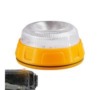Magnetic LED Light with Base Beacon 8.7x4.8 Cm ABS Waterproof Traffic Safety Warning Light Car Lighting with Yellow Flashing and White Steady Modes for Transportation Climbing Truck