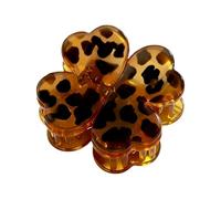 Magnetic Leopard Print Hair Clip - X1 Powerful Magnetic Clip with Leopard and Four Leaf Print, for Women, for Parties, Travels, Weddings, Summer, Birthdays and Use