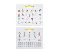 Magnetic Letter Cover Board,Magnetic Alphabet Cover Board | 2-in-1 Magnetic Steel Ball Drawing Table,Double Sided Magnets, Tracing Board, Stem Toy Letters Learning For