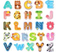 Magnetic Letters 26 Animal Alphabet ABC Fridge Magnets For Kids Large Colorful Uppercase Educational Toys For Baby Toddler Preschool Learning Spelling