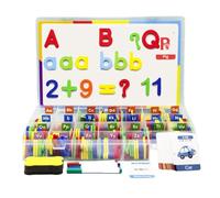 Magnetic Letters and Numbers for Children - The Complete Set: Includes 8 Sets Of Uppercase And Lowercase Letters, 2 Sets Of Numbers Symbols, 40 Cards And 4 Pens, 1 Brush And Magnetic Base