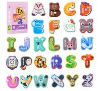 Magnetic Letters,Large Size Fridge Magnets for Kids,Alphabet ABC Magnets for Refrigerator, Capital Animal Toys, Educational Spelling Learning Games Toys for Toddler (Uppercase Letter Style B)