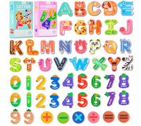 Magnetic Letters Magnetic Numbers,Large Size Fridge Magnets for Kids,Alphabet ABC Magnets for Refrigerator, Educational Spelling Learning Games Toys for Baby Preschool(Numbers+Letters)