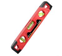 Magnetic Level, High Accuracy Level with 0°/45°/90° Vials, Compact ABS Bubble Level for Metal Surfaces, Portable Measuring Tool for Construction and DIY