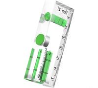 Magnetic Level in Transparent Acrylic, Strong Base for Hands- Horizontal Alignment, Portable Level Gauge for Workshop Use, Green(A)