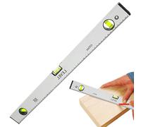 Magnetic Level - Ruler with Level,Metal Reusable Leveling Gauge for Drywall Workshop Construction Home Projects Fence Installation