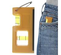 Magnetic Level - Small Pocket Bubble Measuring Levels Keychain,Magnetic Small Pocket Level Tool | Portable Keychain Spirit Levels Quick Attach Tool for Measuring Marking Determining Horizontal Vertica
