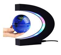 Magnetic Levitation Floating Globe World Map with C Shape Base (Blue 7.6cm Globe)