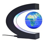 Magnetic Levitation Globe, LED Light & Quiet Operation, Decorative & Educational for Home/Office/Kid's Room, Desk Ornament with UK Plug (Administrative Blue)