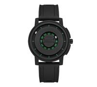 Magnetic Levitation Watch Cool Design Unisex Floating Ball Dial Quartz Timepiece High Accuracy 30M for Men Women Casual Wear Copper Case Silicone Band (Black Shell Green Scale)