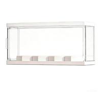 Magnetic Lid Acrylic Display Case for Vinyl Figures - Transparent Stackable Protector Box 9x9x13.6cm(White 9 * 28cm)