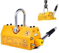 Magnetic Lifter, Heavy Duty Permanent Magnet for Hoists and Cranes, Quick Release, 220-880 Lbs Lifting Capacity
