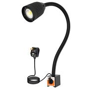 Magnetic Light Flexible Gooseneck Stand 500 Lumen 120v Cob Work Light with Adjustable Magnetic Base for Lathe CNC Milling Drill Press Sewing Machine Industrial Lighting