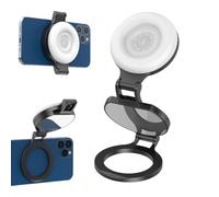 Magnetic Light for Phone - Soft Lighting with Mirror - Magnetic Beauty Selfie Light - for Makeup Content Recording Mechanic Christmas Computer Streaming Work Photography